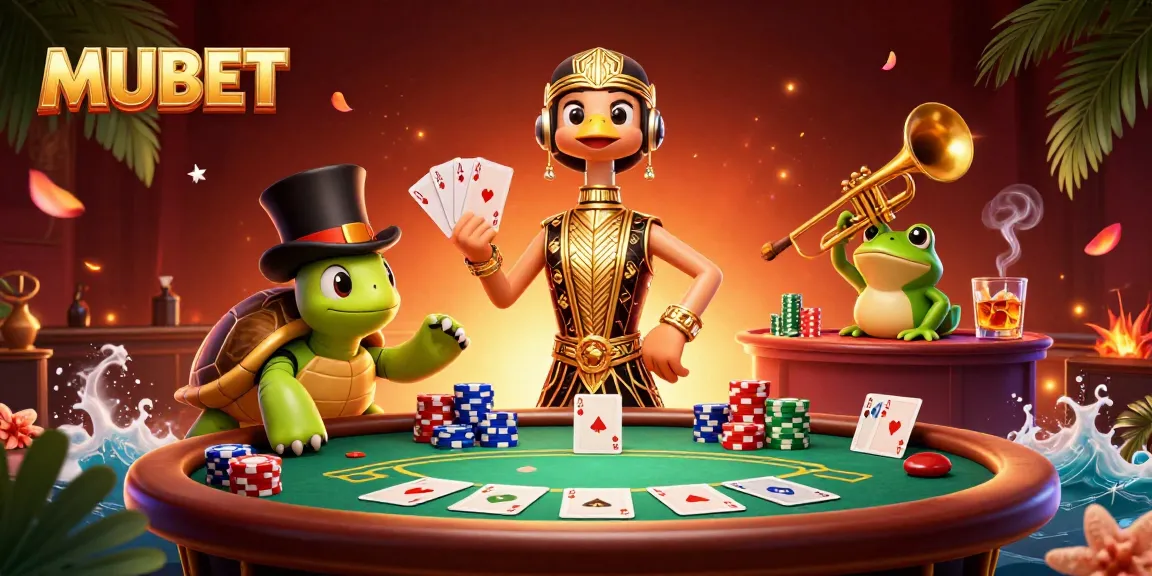 Experience thrilling poker action with MUBET’s festive atmosphere and vibrant characters.