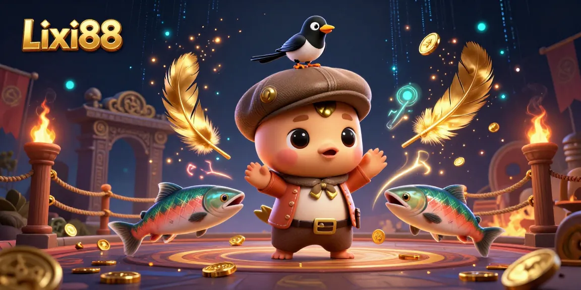 Lixi88 offers gamblers a vibrant 3D illustration of a playful scene featuring interactive casino elements.