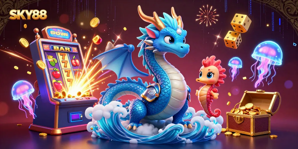Spin jackpots with SKY88 at immersive 3D casino featuring vibrant elements and rich graphics!