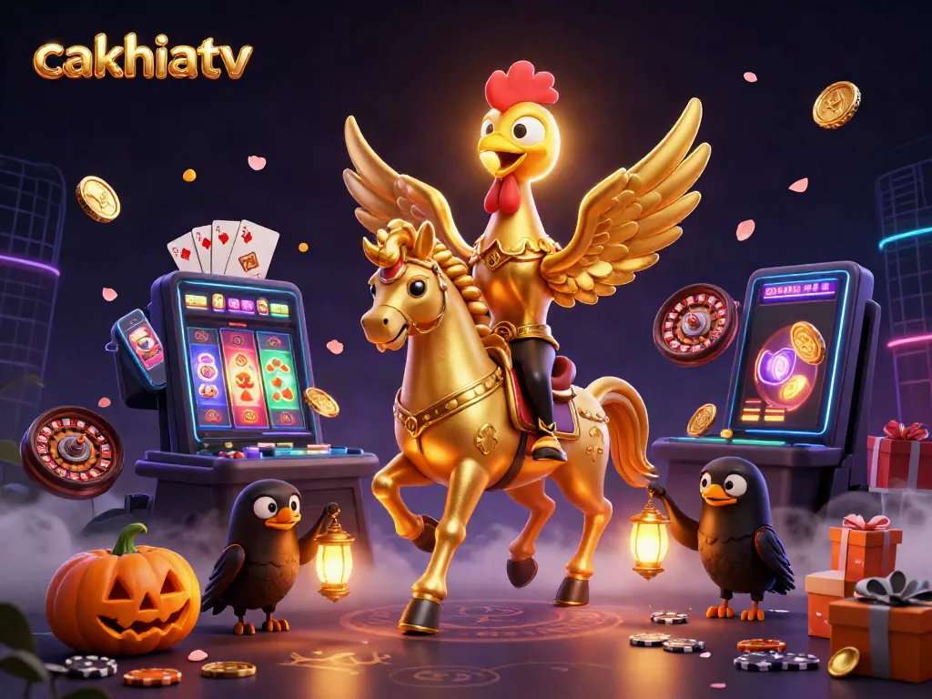 Experience exhilarating gaming action with cakhiatv's vibrant casino scene featuring dynamic characters and immersive elements.