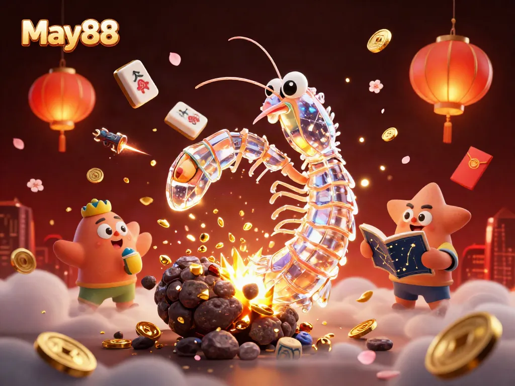 Engage with the dynamic May88 galaxy, where a samurai mantis shrimp strikes through asteroids bursting with treasures