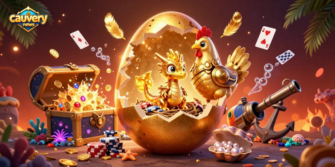 Cauverynews showcases a golden baby dragon on poker chips in a vibrant casino setting, capturing the thrill of gaming.