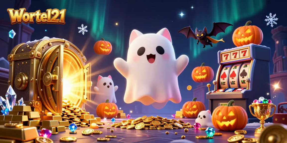 Experience thrilling gameplay with Wortel21's ghostly cat in a haunted casino adventure.