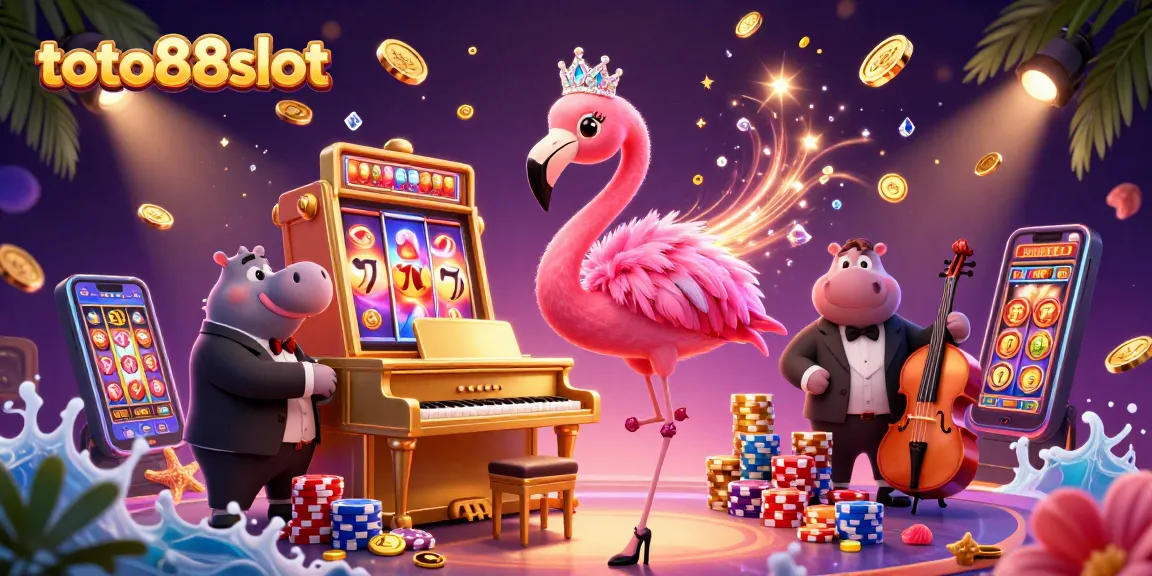 Spin winning reels at toto88slot with vibrant slot machine action and lively characters.