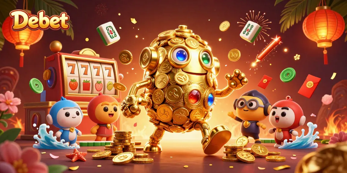 Experience the thrill of Debet with dynamic 3D casino elements and vibrant visuals.