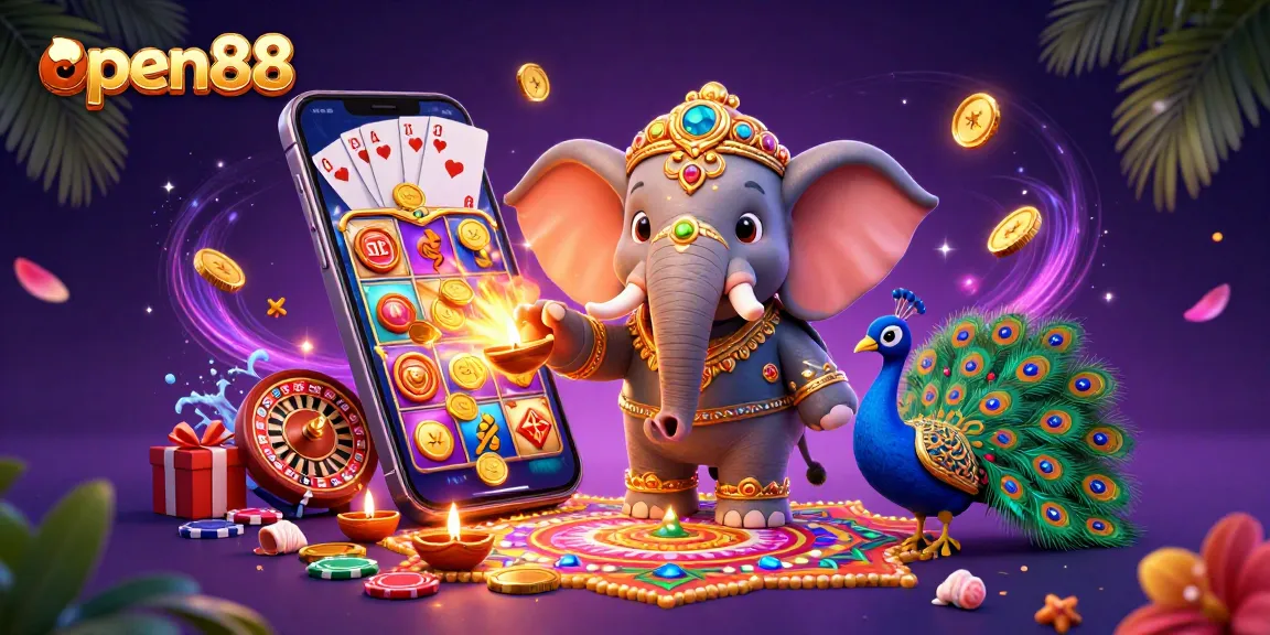 Experience vibrant gameplay with the open88 slot, featuring colorful characters and exciting gambling elements.